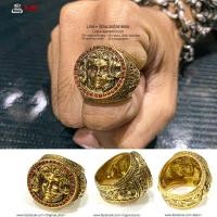 ราคา แหวน เมดูซา ทอง เมดูซ่า Medusa เพชรcz แหวนผู้ชาย แหวนแฟชั่น แหวนเท่ๆ แหวนวินเทจ สแตนเลสแท้100 stainless 316L (4760360989)