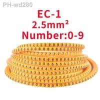 ราคา 500PCS EC 0 1 2 3 Cable Wire Marker 0 to 9 For Cable Size 1 5 2 5 4 0 6 0 sqmm Colored number tube Cable Markers label marking (19893323607)