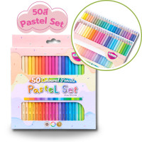 ราคา สีไม้มาสเตอร์อาร์ต ดินสอสีไม้ สีไม้พาสเทล 12 สี 50 สี รุ่นพาสเทล PASTEL Collection Master Art 1 กล่อง (21729110095)