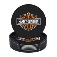ราคา ที่รองแก้วหนังกลม Harley Davidsons 6ชิ้น กันรอยเปื้อนและกันลวกเหมาะสำหรับร้านอาหารห้องครัวสำนักงานฯลฯ (20023631442)