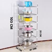 ราคา 3 6 ชั้น ชั้นวางหม้อ ชั้นวางสแตนเลส วางของสแตนเลส Stainless steel shelf ชั้นวางหม้อ ชั้นวางจาน ชั้นวางของ ชั้นวางของในครัว ชั้นวางสแตนเลส (13105638162)