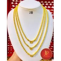 ราคา สร้อยคอทองลายเกลียวเชือกน้ำหนัก2สลึง 1บาท 2บาท 3บาท ทองชุบ ทองหุ้ม สวยเสมือนจริง JPgoldjewelry น้ำหนัก 2สลึง 1บาท 2บาท 3บาท (20623605246)