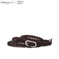 ราคา Louis Montini Braided Belt เข็มขัดสายเปีย เข็มขัดผู้หญิง ถักเปีย หนังแท้ Free Size MTG09 (7463490910)