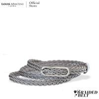 ราคา Louis Montini Braided Belt เข็มขัดสายเปีย เข็มขัดผู้หญิง ถักเปีย หนังแท้ Free Size MTG09 (7463490915)