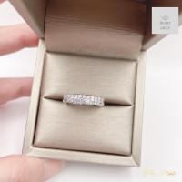 ราคา แหวนเพชรแถวฝังชิดๆฝังจิกสองสีเงิน ทอง ขนาดฟรีไซต์ (21384762478)