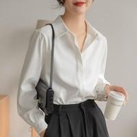 ราคา GWเสื้อเชิ๊ตผ้าฝ้ายสีขาวชีฟองแขนยาวผู้หญิงสวมใส่มืออาชีพเดินทางไปทำงานทำงานสำนักงานเสื้อผ้าผู้หญิงขนาดบวกหลวมและหลากหลายอารมณ์มืออาชีพสไตล์ใหม่ยอดนิยม 2024 (21467183285)