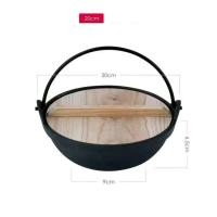 ราคา หม้อนาเบะ 20cm 28cm สุกี้ ญี่ปุ่น หม้อชาบู เหล็กหล่อ หม้อซุป หม้อสุกี้ญี่ปุ่น พร้อมฝาไม้ปิด (21626469809)