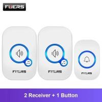 ราคา Fuers กริ่งประตูไร้สายกันน้ำ กริ่งประตูบ้านอัจฉริยะเสียงเมโลดี้และไฟ LED 32เพลง (21171103616)