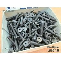 ราคา สกรูน็อตหัวจมดำเตเปอร์ M6x40mm ราคาต่อแพ็คจำนวน 100 ตัว ขนาด M6x40mm เกลียว 1 0mm Grade 12 9 Black น็อตหัวจมดำเตเปอร์ความแข็ง 12 9 แข็งแรงได้มาตรฐาน (18919971661)