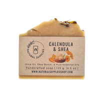 ราคา Calendula Shea Natural Handmade Soap สบู่แฮนด์เมดธรรมชาติ ดาวเรืองและเชียบัตเตอร์ กลิ่นหอมจากน้ำมันหอมระเหยแท้ by Natural Supplies (21519357690)