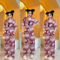 ราคา เซตพี่ช้าง ชุดเซต2ชิ้น เสื้อเชิ๊ตแขนสั้นคอปก กางเกงขายาว (21476999556)