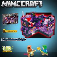 ราคา มีไฟ ของเล่นตัวต่อ ตัวต่อมายคราฟ Minecraft บ้านมายคราฟ บล็อกตัวต่อ หมู่บ้านมายคราฟ ของเล่นสำหรับเด็ก (20360051505)