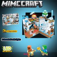 ราคา มีไฟ ของเล่นตัวต่อ ตัวต่อมายคราฟ Minecraft บ้านมายคราฟ บล็อกตัวต่อ หมู่บ้านมายคราฟ ของเล่นสำหรับเด็ก (20360051506)