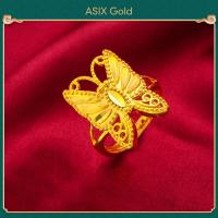 ราคา ASIX GOLD แหวนทองแท้ แหวนทอง ทอง 24K 999 ไม่ดำ ไม่ลอก สไตล์คลาสสิก รวย อินเทรนด์ ขนาดใหญ่ (13673163764)