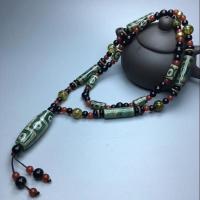 ราคา Tibetan natural genuine nine eye three eye Dzi bead agate chalcedony Dzi bead necklace pendant nine eye Dzi bead necklace bracelet (21033890854)