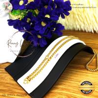 ราคา สร้อยคอสแตนเลสเลเซอร์แท้ สีทองเกรด 22K สร้อยพระ ลายผ่าหวายสีทอง ตัวงานทำจากสแตนเลสแท้100 ไม่ลอกไม่ดำ รหัส BOR ห้อยพระได้ 3 องค์ ความยาว 24 36 นิ้ว (18857281983)