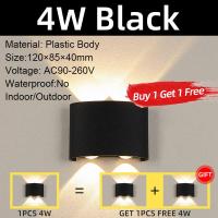 ราคา โคมไฟติดฝาผนังLED 4W 6W 8W โคมไฟติดผนังอลูมิเนียมส โคมไฟติดผนัง IP65กันน้ำขึ้นลง โคมไฟติดผนังโซล่าเซลล์ คมไฟสำหรับห้องนั่งเล่นห้องนอนบันไดบ้าน (21485144129)