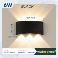 ราคา โคมไฟติดฝาผนังLED 4W 6W 8W โคมไฟติดผนังอลูมิเนียมส โคมไฟติดผนัง IP65กันน้ำขึ้นลง โคมไฟติดผนังโซล่าเซลล์ คมไฟสำหรับห้องนั่งเล่นห้องนอนบันไดบ้าน (21485144133)