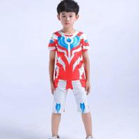 ราคา HOT14 ชุดอุลตร้าแมน ชุดอุลตร้าแมนฤดูร้อน ชุดเสื้อยืดแขนสั้น 2 ชิ้นสําหรับเด็กชายและเสื้อผ้าเด็ก (20915528679)