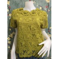 ราคา เสื้อลูกไม้ เสื้อลูกไม้สวยๆ เสื้อสาวอวบ อก36384042 เสื้อออกงาน เสื้อไปวัด ทำบุญ เสื้ออลูกไม้สวยๆ รุ่น4214ใบไม้ (18911696615)