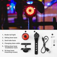 ราคา ROCKBROS ไฟท้ายรถจักรยานแบบอัจฉริยะไฟเดย์ไลท์ไฟเบรคอัตโนมัติกันน้ำชาร์จ USB รถจักรยานเสือภูเขาไฟท้ายจักรยาน (14609997380)