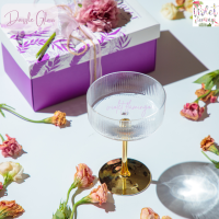 ราคา Violet Flamingo แก้วค็อกเทลก้านทองรุ่น Dazzle Cocktail Glass แก้วใสก้านทอง ขนาดสูง 21 cm แก้วไวน์ แก้วน้ำ แก้วกาแฟเย็น (21492412634)