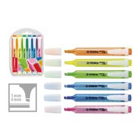 ราคา ปากกาเน้นข้อความ Stabilo Boss และะ Swing Cool สีสะท้อนแสง Neon เซ็ต 6 สี และ 8 สี (21546882907)