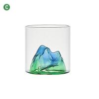 ราคา Japanese style 101 200ml High Borosilicate Wine Tumbler 3D Mountain Whiskey Glass Glacier Rock Glasses Cup Wine Tumbler (20281271902)