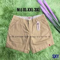 ราคา SKY กางเกงขาสั้น ผ้าคอตตอน ยาว 15 16 นิ้ว ฟอกนุ่ม ไม่ยืด กางเกงสกาย กางเกงSKY (18002361365)