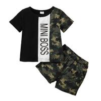ราคา ชุดเสื้อผ้าเด็กผู้ชายสันทนาการสำหรับเด็ก1 5Years 2ชิ้นเสื้อแขนสั้น กางเกงขาสั้นลายพรางฤดูร้อน (19827486799)