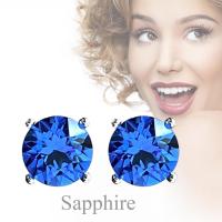 ราคา IMAGIE ต่างหูคริสตัล SWAROVSKI โทนม่วง น้ำเงิน 3 4 6 8มิล (643104720)