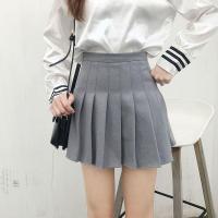 ราคา DEUKIO กระโปรงสั้นกระโปรงอัดจีบสตรีกระโปรงทรงเอเอวสูงขนาดพิเศษสีดำกระโปรงสั้นกระโปรงเทนนิส (21592516166)