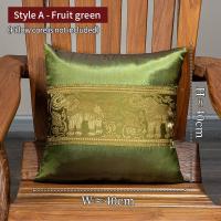 ราคา ปลอกหมอนอิงคาดผ้ารูปแบบช้าง 40x40 ซม 15 5x15 5 หลายสี ผ้าไหมไทย สำหรับวางบนโซฟา เตียง เก้าอี้สนาม มีหลายสีให้เลือก (21729159916)