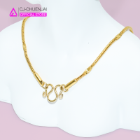 ราคา สร้อยสแตนเลสแท้ สีทอง เลือกความยาวได้ ลายกระดูกงูตีลาย ไม่ลอกไม่ดำ สร้อยCJ (16845301203)