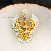 ราคา สร้อยคอพญาครุฑ ปีกปักเพชรCZ นำเข้า งานสแตนเลส18k สร้อยคอโช้คเกอร์ งานเกลียว จี้พญาครุฑ (20577122890)