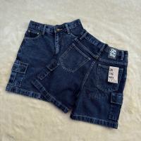 ราคา กางเกงยีนส์ขาสั้น กางเกงยีนส์คาร์โก้ เอวสูง ทรงเท่ๆไม่สั้นมาก มีสีสโนว์ดำ สโนว์ฟ้า (21533020754)