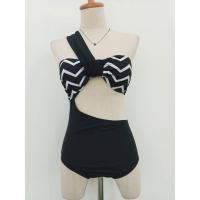 ราคา ชุดว่ายวันพีชสีดำ ไหล่เฉียง เอวสูง สำหรับผู้หญิง เรียบหรู เซ็กซี่ (20031822614)