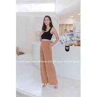 ราคา รุ่น N1 กางเกงทรงขากระบอกใหญ่ ตะขอหน้าซิปหน้า เอวสูง ผ้าฮานาโกะ ผ้านาโน พร้อมส่ง S 2XL มีเก็บปลายทางนะคะ (19598061354)