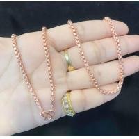 ราคา สร้อยนาค pink gold สวมหัวได้ 24 นิ้ว (21703082888)