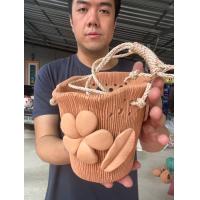 ราคา กระถางดินเผา แบบแขวนพร้อมสลิง ขนาดใหญ่ ขนาด 15x15cm ลายกระถางดอกไม้ L กระถางแขวนจัดสวน (21602182716)