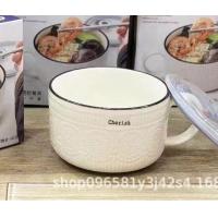 ราคา ถ้วย ชามเซรามิค ฝาพลาสติก 1ใบ พร้อมหูจับ ฝาปิด กันความร้อน เข้าไมโครเวฟได้ มีลายให้เลือก ชามมาม่า ชามมีฝาปิด ถ้วยข้าว ถ้วยใส่อาหาร ฝาปิดไม่สามารถนำเข้ามโครเวฟได้ (21290349621)