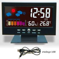 ราคา นาฬิกาดิจิตอล หน้าจอสีขนาดใหญ่ นาฬิกาปลุกตั้งโต๊LED นาฬิกาปลุก วิทยุ นาฬิกาลําโพงบลูทูธ แสดงอุณหภูมิ เวลา 24 ชั่วโมง (21385768611)