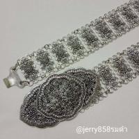 ราคา เข็มขัดเงิน เงินรมดำ เข็มขัดผ้าซิ่น เข็มขัดล้านนา ลายไทยประยุกต์ สินค้าพร้อมจัดส่งจากประเทศไทย (17313362332)