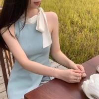 ราคา เสื้อกล้ามไหมพรม ดีเทลสายผูกโบว์น่ารักเกาหลีๆ 31053 (21576396371)