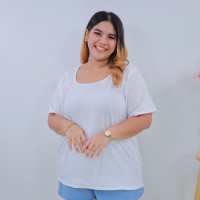 ราคา เสื้อยืดคอกลม ทรงคอยู คอกว้างโชว์คอสวย เสื้อยืดสาวอวบไซส์ใหญ่ งานโอเวอร์ไซส์ อก 60 นิ้ว เสื้อยืดหญิงผ้าร่อง เสื้อผ้าสาวอวบ เสื้อยืดสาวอวบ A035 (21256124688)