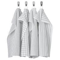 ราคา ผ้าเช็ดจานIKEA ขาว เทาเข้ม มีลาย 45x60 ซม 4 ชิ้น (21491607907)