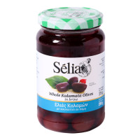 ราคา Selia มะกอกดอง คาลามาตา ทั้งเมล็ด 190 กรัม Kalamata Olives Whole Extra Large 190g Siouras brand (19179641460)