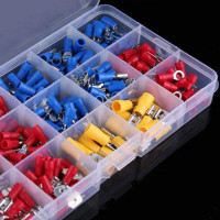 ราคา ขั้วต่อสายไฟหุ้มฉนวนคละ 280 ชิ้น Assorted Crimp Spade Terminal Insulated Electrical Wire Cable Connector Kit Set (8936715008)