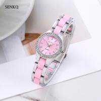 ราคา นาฬิกาผู้หญิง Senkq แฟชั่น กันน้ํา สายเซรามิก เพชร นาฬิกาควอทซ์ รุ่น T36 (21342062174)