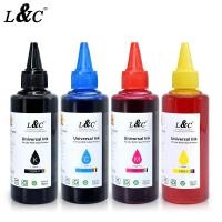 ราคา L C น้ำหมึกเติม Refill Ink Universal น้ำหมึกเติม 4 ขวด 100ml For Canon Epson Brother HP (21417664486)